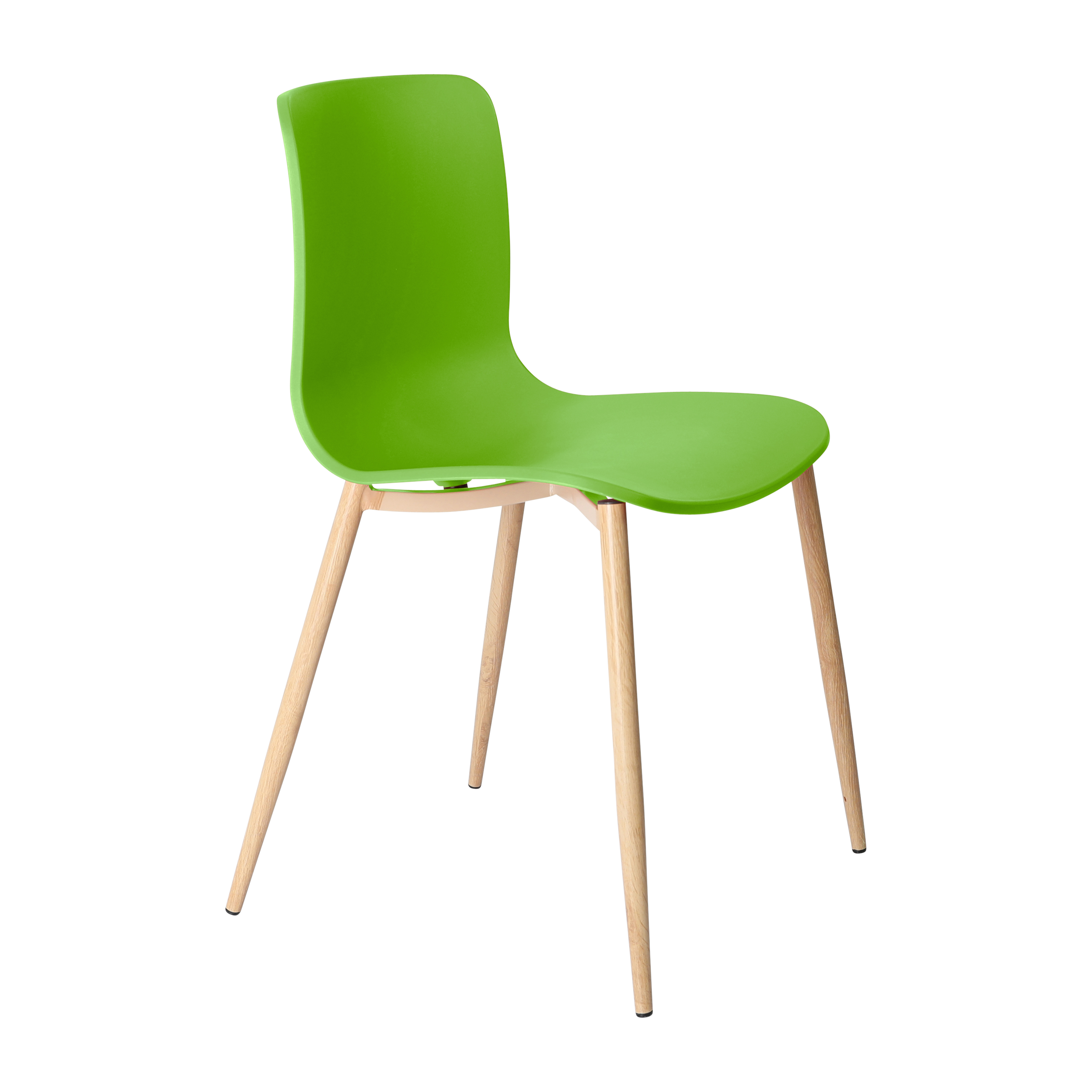 Acti Chair (Green / 4-leg Woodgrain Powdercoat)